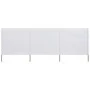 Paravientos de playa de 3 paneles tela blanco arena 400x80 cm de vidaXL, Sombrillas - Ref: Foro24-47140, Precio: 31,62 €, Des...