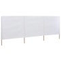 Paravientos de playa de 3 paneles tela blanco arena 400x80 cm de vidaXL, Sombrillas - Ref: Foro24-47140, Precio: 33,43 €, Des...