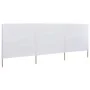 Paravientos de playa de 3 paneles tela blanco arena 400x80 cm de vidaXL, Sombrillas - Ref: Foro24-47140, Precio: 31,62 €, Des...