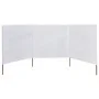 Paravientos de playa de 3 paneles tela blanco arena 400x80 cm de vidaXL, Sombrillas - Ref: Foro24-47140, Precio: 31,62 €, Des...