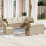 Juego de sofás de jardín con cojines beige 8 pzas ratán PE de , Conjuntos de jardín - Ref: Foro24-3227003, Precio: 662,02 €, ...