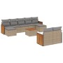 Juego de sofás jardín con cojines beige 10 pzas ratán sintético de , Conjuntos de jardín - Ref: Foro24-3228089, Precio: 563,1...