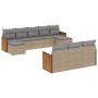 Juego de sofás jardín con cojines beige 10 pzas ratán sintético de , Conjuntos de jardín - Ref: Foro24-3228096, Precio: 563,5...