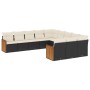 Set de sofás de jardín 11 pzas y cojines ratán sintético negro de , Conjuntos de jardín - Ref: Foro24-3228107, Precio: 601,83...