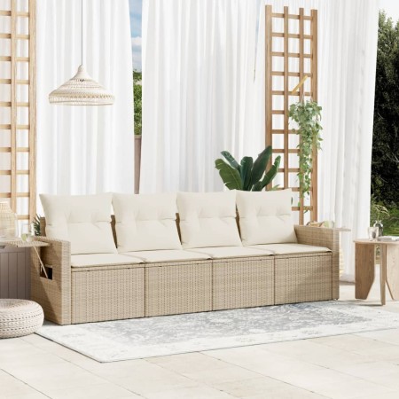 Juego de sofás jardín con cojines 4 pzas ratán sintético beige de , Conjuntos de jardín - Ref: Foro24-3252215, Precio: 337,19...