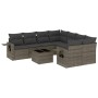 Set de muebles de jardín 9 pzas y cojines ratán sintético gris de , Conjuntos de jardín - Ref: Foro24-3252297, Precio: 574,68...