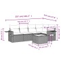 Set de muebles de jardín 6 pzas y cojines ratán sintético gris de , Conjuntos de jardín - Ref: Foro24-3252477, Precio: 392,86...
