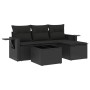 Juego de sofás jardín 4 pzas con cojines ratán sintético negro de , Conjuntos de jardín - Ref: Foro24-3252402, Precio: 291,89...