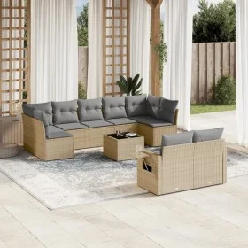 Juego de sofás jardín con cojines beige 10 pzas ratán sintético de , Conjuntos de jardín - Ref: Foro24-3252966, Precio: 663,0...