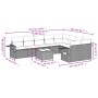 Set de sofás de jardín 10 pzas con cojines ratán sintético gris de , Conjuntos de jardín - Ref: Foro24-3252987, Precio: 625,7...