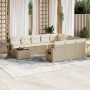 Set de sofás de jardín 11pzas con cojines ratán sintético beige de , Conjuntos de jardín - Ref: Foro24-3253065, Precio: 711,7...