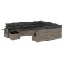 Set de sofás de jardín 11 pzas y cojines ratán sintético gris de , Conjuntos de jardín - Ref: Foro24-3253067, Precio: 649,55 ...