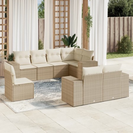 Juego de sofás de jardín con cojines beige 8 pzas ratán PE de , Conjuntos de jardín - Ref: Foro24-3222837, Precio: 594,64 €, ...