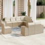 Juego de sofás de jardín con cojines beige 8 pzas ratán PE de , Conjuntos de jardín - Ref: Foro24-3222837, Precio: 594,64 €, ...