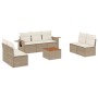 Juego de sofás de jardín con cojines beige 8 pzas ratán PE de , Sofás modulares de exterior - Ref: Foro24-3224518, Precio: 48...