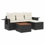 Set de muebles de jardín 5 pzas y cojines ratán sintético negro by , Modular outdoor sofas - Ref: Foro24-3224530, Price: 279,...