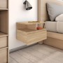 Mesita de noche flotante 2 uds madera roble Sonoma 40x31x27 cm de vidaXL, Mesitas de noche - Ref: Foro24-800412, Precio: 53,9...