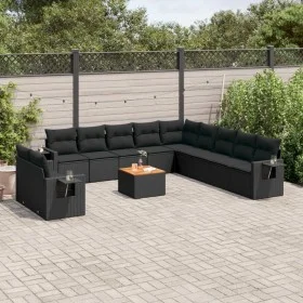12-teiliges Gartensofa-Set mit schwarzen Kissen aus synthetischem Rattan. von , Modulare Sofas für den Außenbereich - Ref: Fo...
