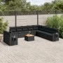 Set de sofás de jardín 12 piezas cojines ratán sintético negro by , Modular outdoor sofas - Ref: Foro24-3224641, Price: 844,4...