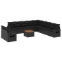 Set de sofás de jardín 12 piezas cojines ratán sintético negro de , Sofás modulares de exterior - Ref: Foro24-3224641, Precio...