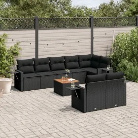 Set de sofás de jardín 8 piezas y cojines ratán sintético negro by , Modular outdoor sofas - Ref: Foro24-3224648, Price: 636,...