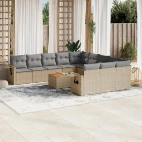 12-teiliges Gartensofa-Set und Kissen aus braunem Kunststoff-Rattan. von , Modulare Sofas für den Außenbereich - Ref: Foro24-...