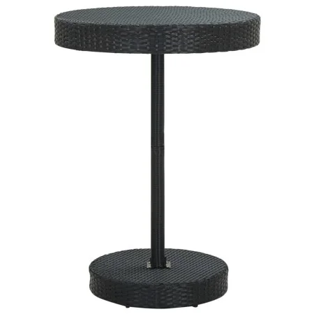 Mesa de jardín de ratán sintético negro 75,5x106 cm de vidaXL, Mesas de jardín - Ref: Foro24-45859, Precio: 73,86 €, Descuent...