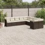 Set de sofás de jardín 10 pzas y cojines ratán sintético marrón de , Conjuntos de jardín - Ref: Foro24-3218243, Precio: 666,4...