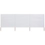Paravientos de playa de 3 paneles tela blanco arena 400x160 cm de vidaXL, Sombrillas - Ref: Foro24-47148, Precio: 62,80 €, De...