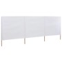 Paravientos de playa de 3 paneles tela blanco arena 400x160 cm de vidaXL, Sombrillas - Ref: Foro24-47148, Precio: 62,80 €, De...