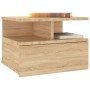 Mesita de noche flotante 2 uds madera roble Sonoma 40x31x27 cm de vidaXL, Mesitas de noche - Ref: Foro24-800412, Precio: 53,9...