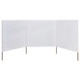 Paravientos de playa de 3 paneles tela blanco arena 400x160 cm de vidaXL, Sombrillas - Ref: Foro24-47148, Precio: 62,80 €, De...