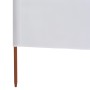 Paravientos de playa de 3 paneles tela blanco arena 400x160 cm de vidaXL, Sombrillas - Ref: Foro24-47148, Precio: 62,80 €, De...