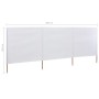 Paravientos de playa de 3 paneles tela blanco arena 400x160 cm de vidaXL, Sombrillas - Ref: Foro24-47148, Precio: 62,80 €, De...