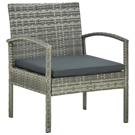 Garden chair with gray synthetic rattan cushion by vidaXL, Garden chairs - Ref: Foro24-45796, Price: 80,05 €, Discount: %