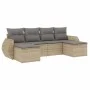Juego de sofás jardín con cojines 6 pzas ratán sintético beige by , Modular outdoor sofas - Ref: Foro24-3221718, Price: 366,2...