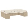 Juego de sofás jardín con cojines beige 10 pzas ratán sintético de , Conjuntos de jardín - Ref: Foro24-3223067, Precio: 655,3...