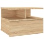Mesita de noche flotante 2 uds madera roble Sonoma 40x31x27 cm de vidaXL, Mesitas de noche - Ref: Foro24-800412, Precio: 53,9...