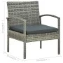Garden chair with gray synthetic rattan cushion by vidaXL, Garden chairs - Ref: Foro24-45796, Price: 80,05 €, Discount: %