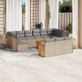 Set de sofás de jardín y cojines 14 pzas ratán sintético beige de , Conjuntos de jardín - Ref: Foro24-3228145, Precio: 809,76...