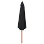 Sombrilla de jardín con palo de madera negro 350 cm de vidaXL, Sombrillas - Ref: Foro24-47138, Precio: 109,13 €, Descuento: %