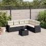 Set de comedor de jardín 7 pzas y cojines ratán sintético negro de , Conjuntos de jardín - Ref: Foro24-3219006, Precio: 392,5...