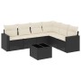 Set de comedor de jardín 7 pzas y cojines ratán sintético negro de , Conjuntos de jardín - Ref: Foro24-3219006, Precio: 392,5...