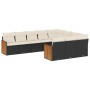 Set de sofás de jardín 10 pzas cojines ratán sintético negro de , Conjuntos de jardín - Ref: Foro24-3228016, Precio: 549,96 €...