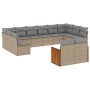Set de sofás de jardín y cojines 12 pzas ratán sintético beige de , Conjuntos de jardín - Ref: Foro24-3228124, Precio: 674,16...
