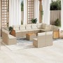 Set sofás de jardín con cojines 13 pzas ratán sintético beige de , Conjuntos de jardín - Ref: Foro24-3228158, Precio: 811,00 ...