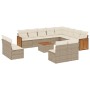 Set sofás de jardín con cojines 13 pzas ratán sintético beige de , Conjuntos de jardín - Ref: Foro24-3228158, Precio: 811,00 ...