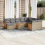Set de sofás de jardín 11pzas con cojines ratán sintético beige de , Conjuntos de jardín - Ref: Foro24-3228243, Precio: 614,5...