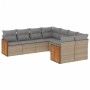 Juego de sofás de jardín con cojines beige 8 pzas ratán PE de , Conjuntos de jardín - Ref: Foro24-3228236, Precio: 481,06 €, ...