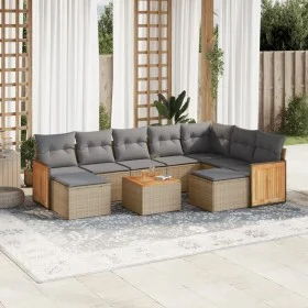 Juego de sofás jardín con cojines beige 10 pzas ratán sintético by , Garden sets - Ref: Foro24-3228229, Price: 589,60 €, Disc...